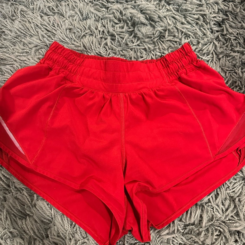 Lululemon Athletica Red Athletic Shorts Lightweight Performance